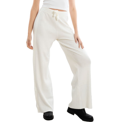 toocool pantaloni donna palazzo maglia laccio vita alta f2005