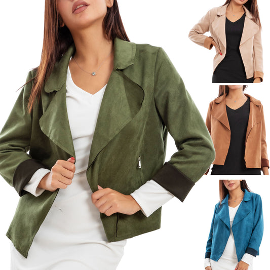 immagine-1-toocool-giacca-donna-scamosciata-blazer-coprispalle-vb-5560