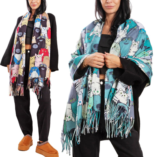 immagine-1-toocool-sciarpa-unisex-gatti-stola-frange-foulard-scialle-em-3579