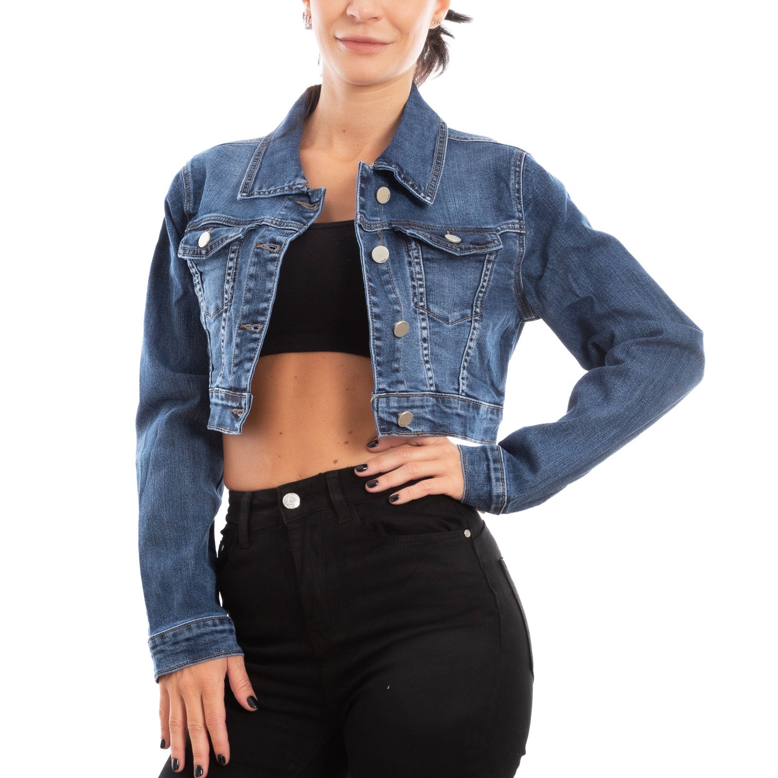 Giacca jeans donna denim H510 Toocool