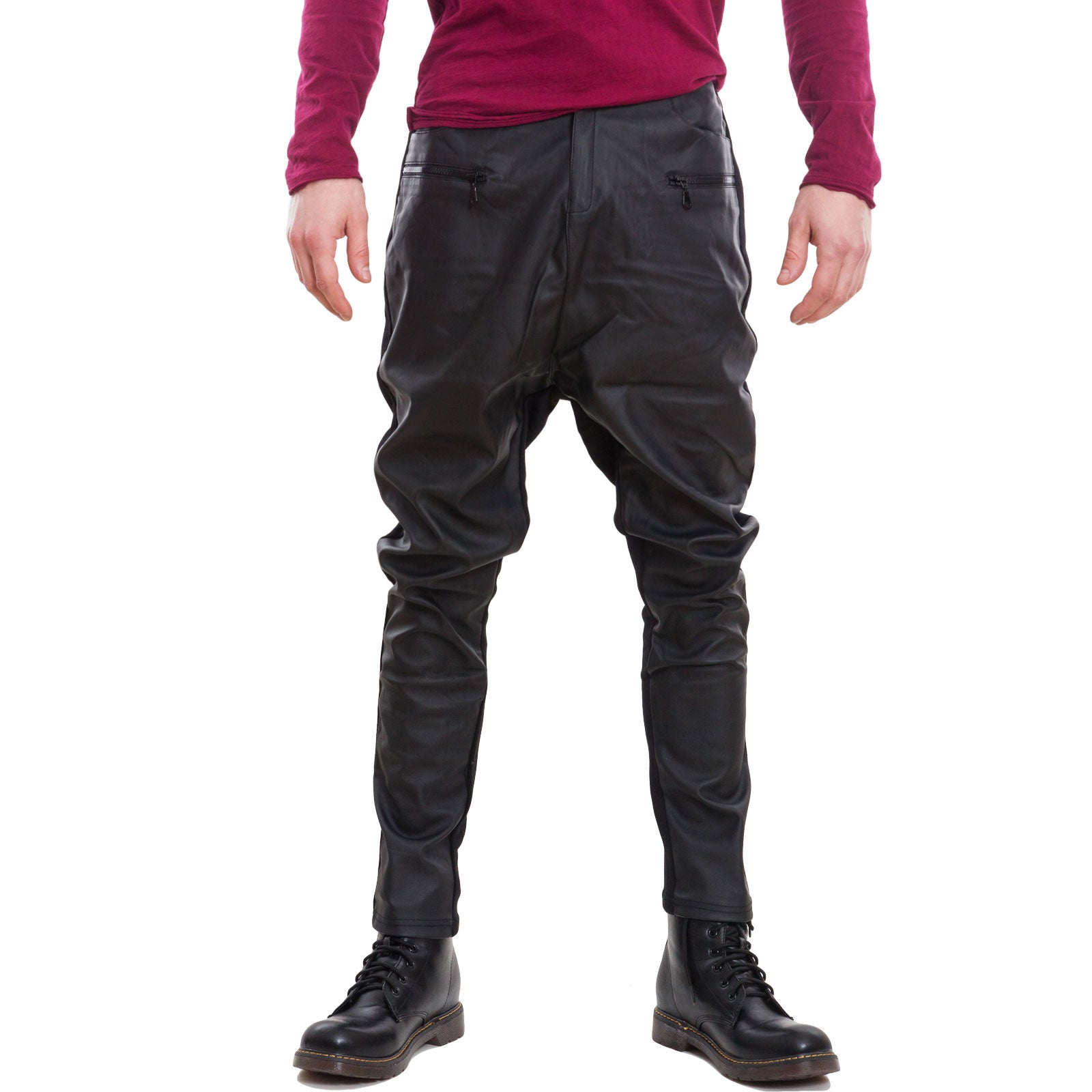 immagine-1-toocool-pantaloni-uomo-ecopelle-neri-pe3072-1