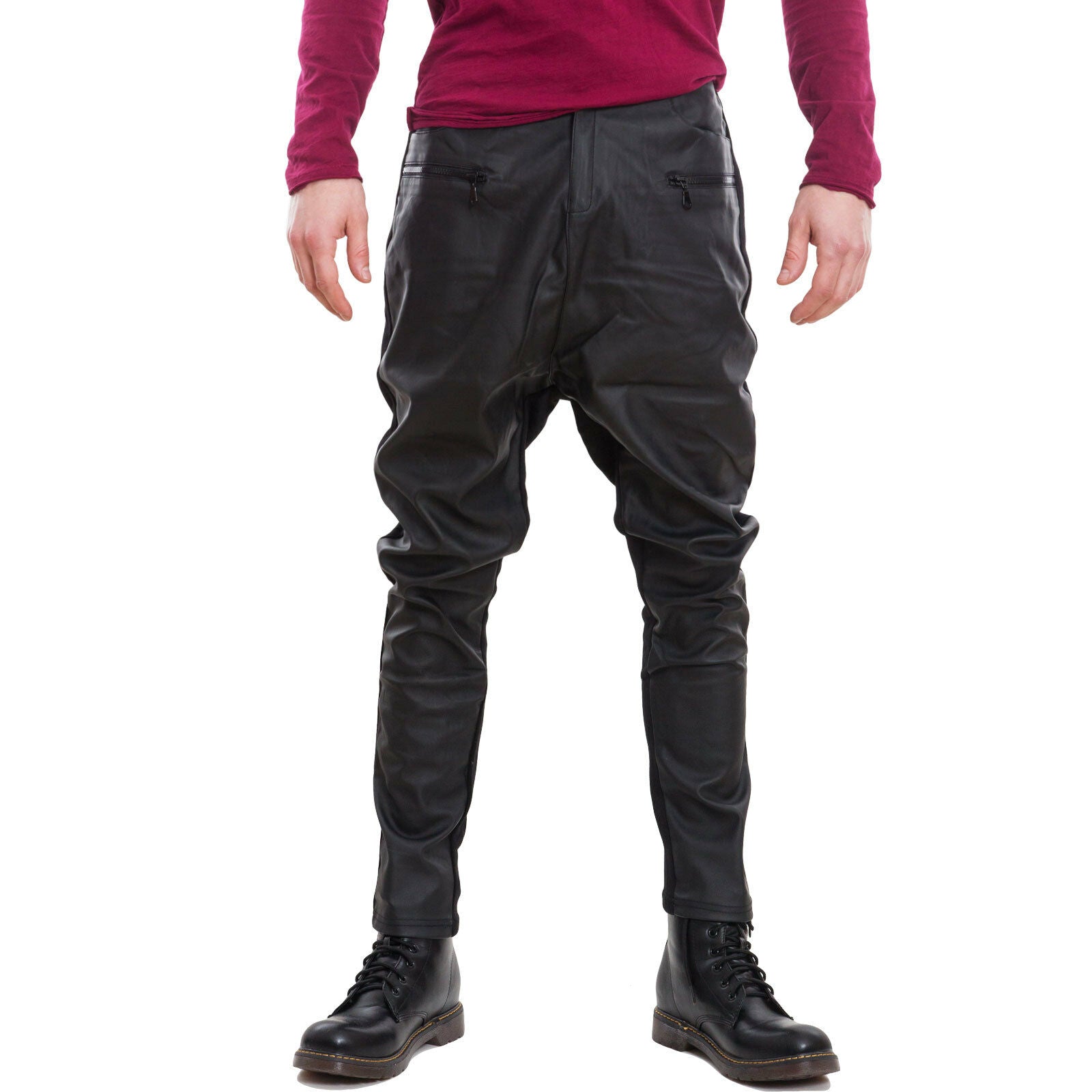 immagine-10-toocool-pantaloni-uomo-ecopelle-neri-pe3072-1