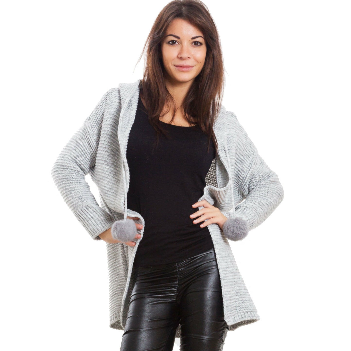 immagine-11-toocool-cardigan-donna-lungo-pompom-vb-1215