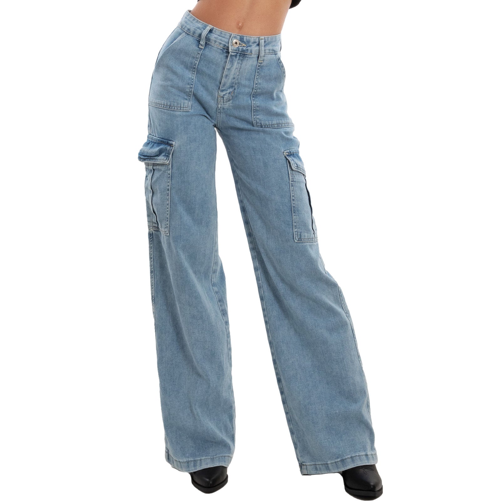 immagine-2-toocool-jeans-donna-palazzo-mom-fit-cargo-sj1177