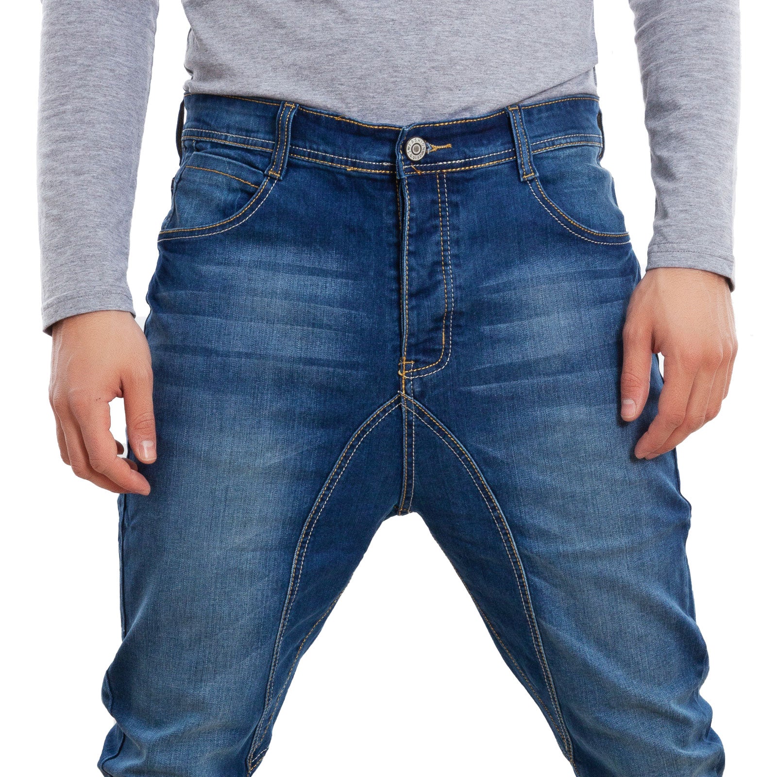 Jeans uomo cavallo basso F133