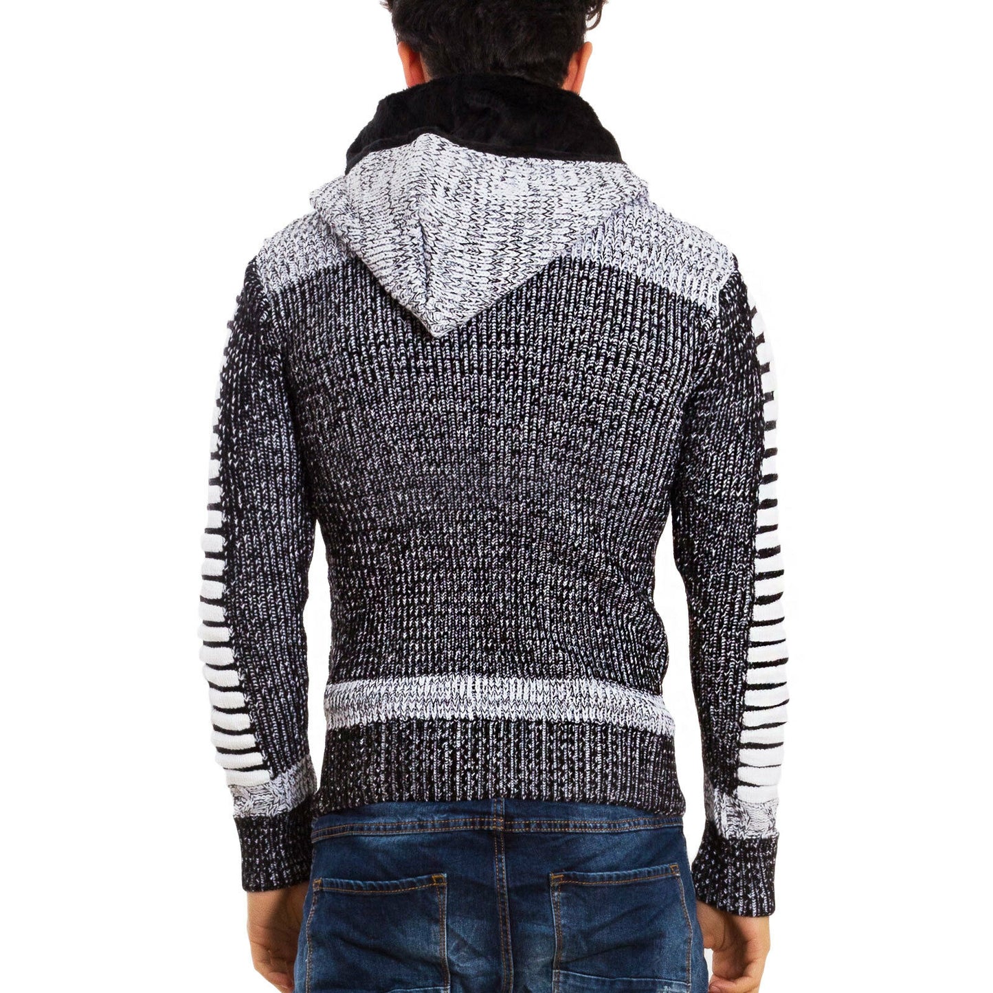 immagine-28-toocool-cardigan-uomo-cappuccio-ecopelliccia-b317