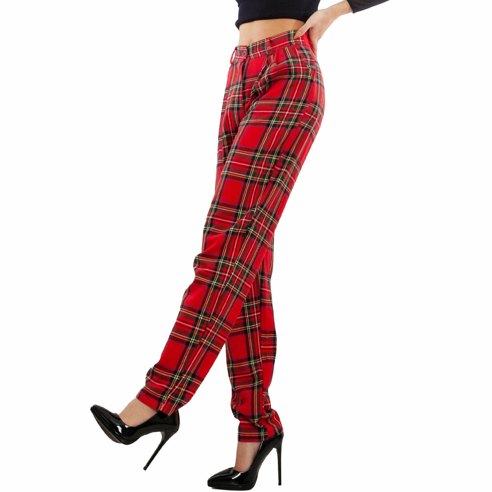 immagine-3-toocool-pantaloni-donna-scozzesi-tartan-gl-3006