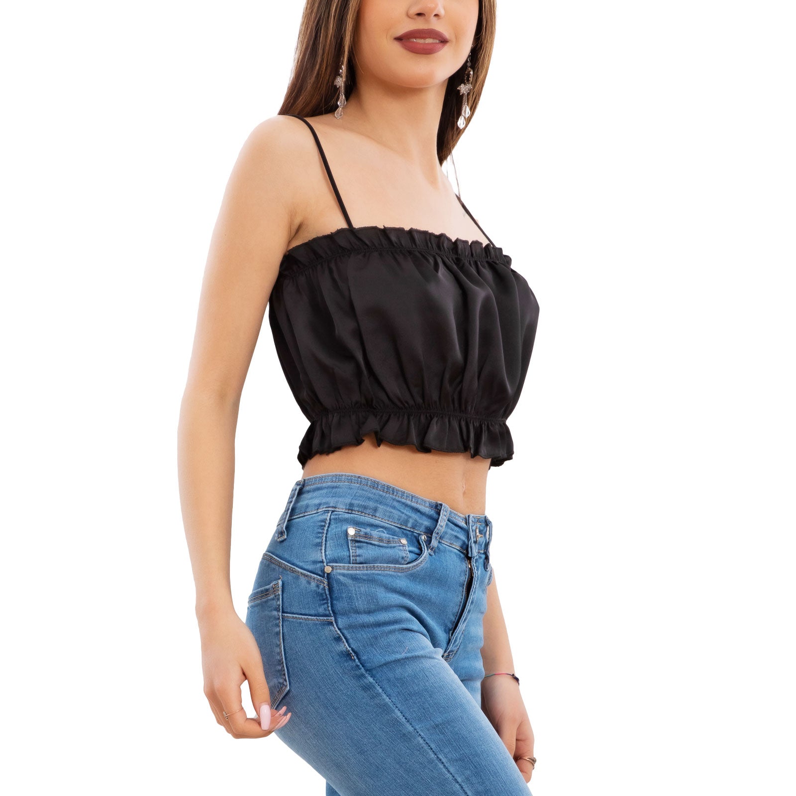 immagine-4-toocool-crop-top-donna-raso-arricciato-elegante-vb-1632