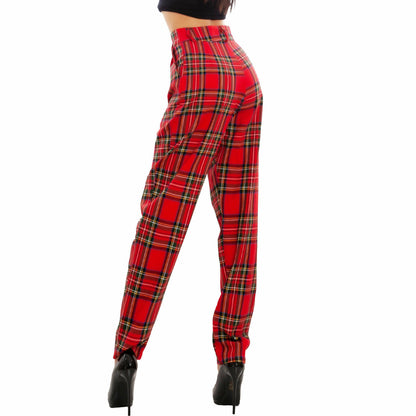 immagine-4-toocool-pantaloni-donna-scozzesi-tartan-gl-3006