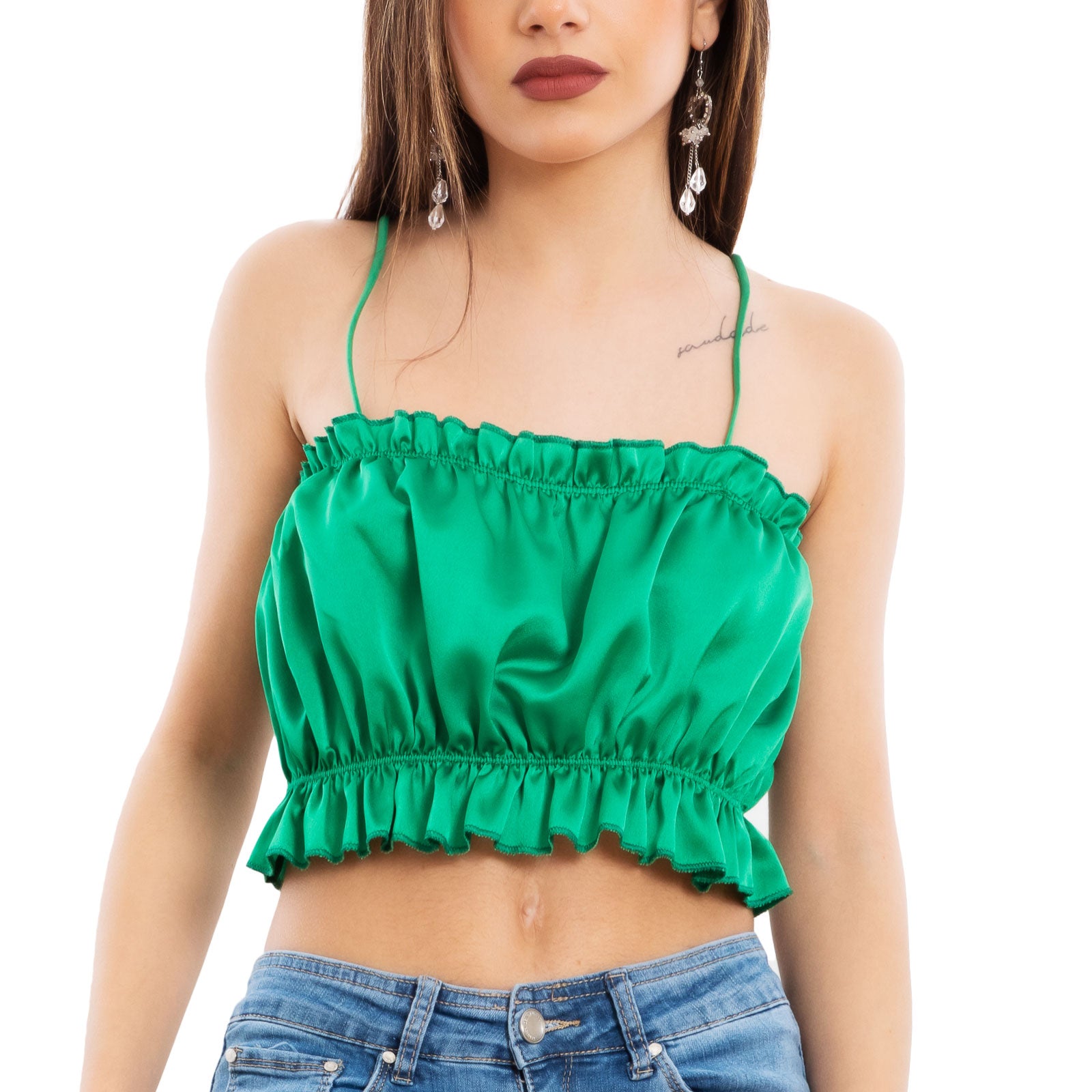 immagine-6-toocool-crop-top-donna-raso-arricciato-elegante-vb-1632