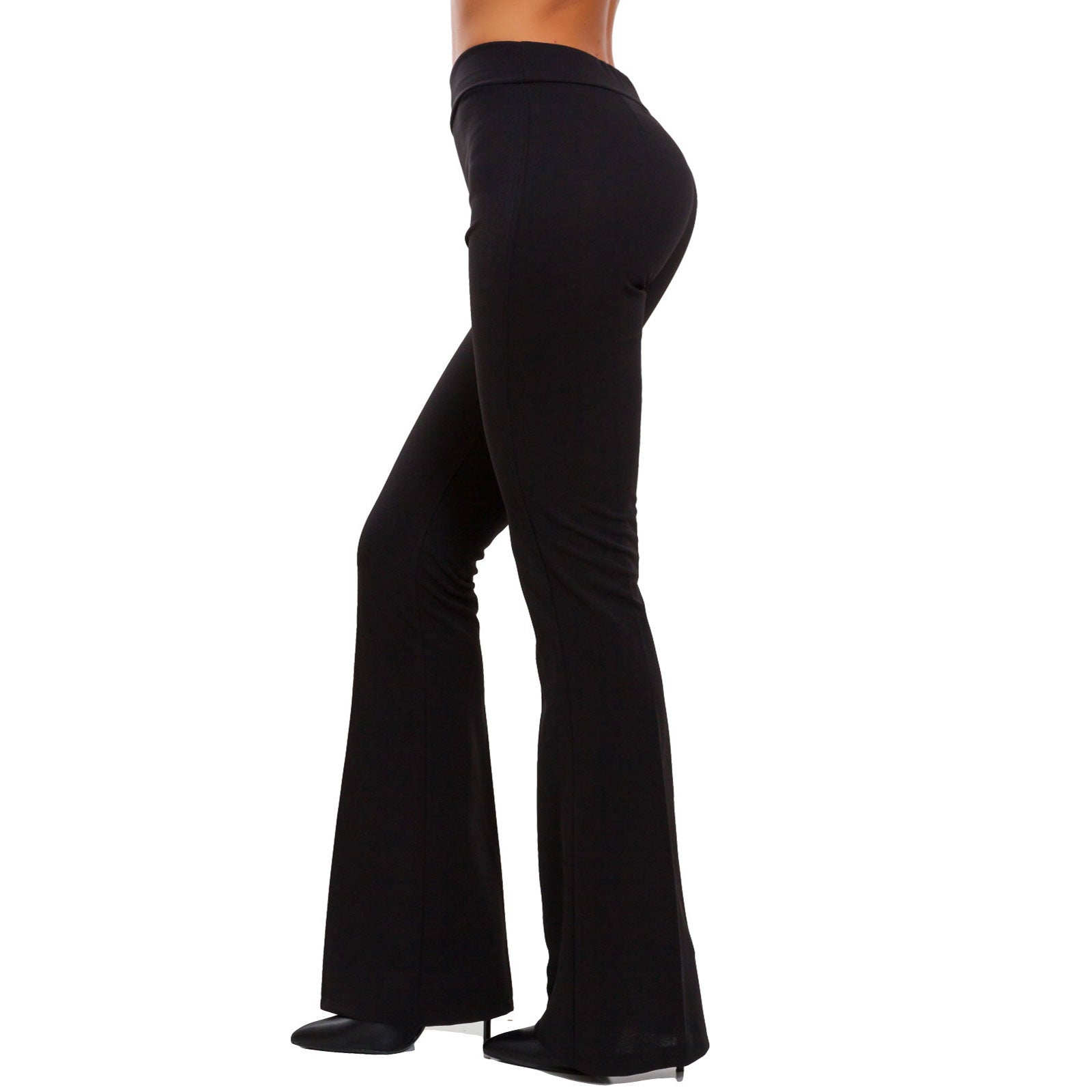 Pantaloni Campana Aderenti Flare Zampa Elefante Curvy Vb 2148q Toocool
