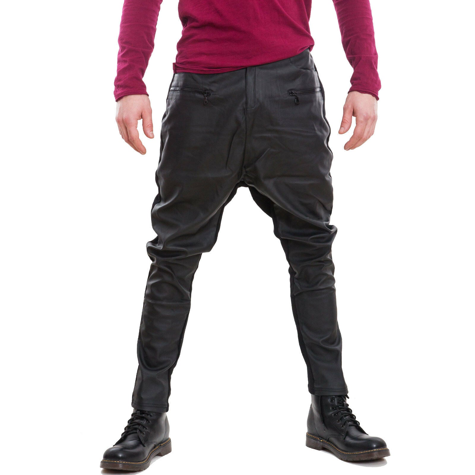 immagine-7-toocool-pantaloni-uomo-ecopelle-neri-pe3072-1