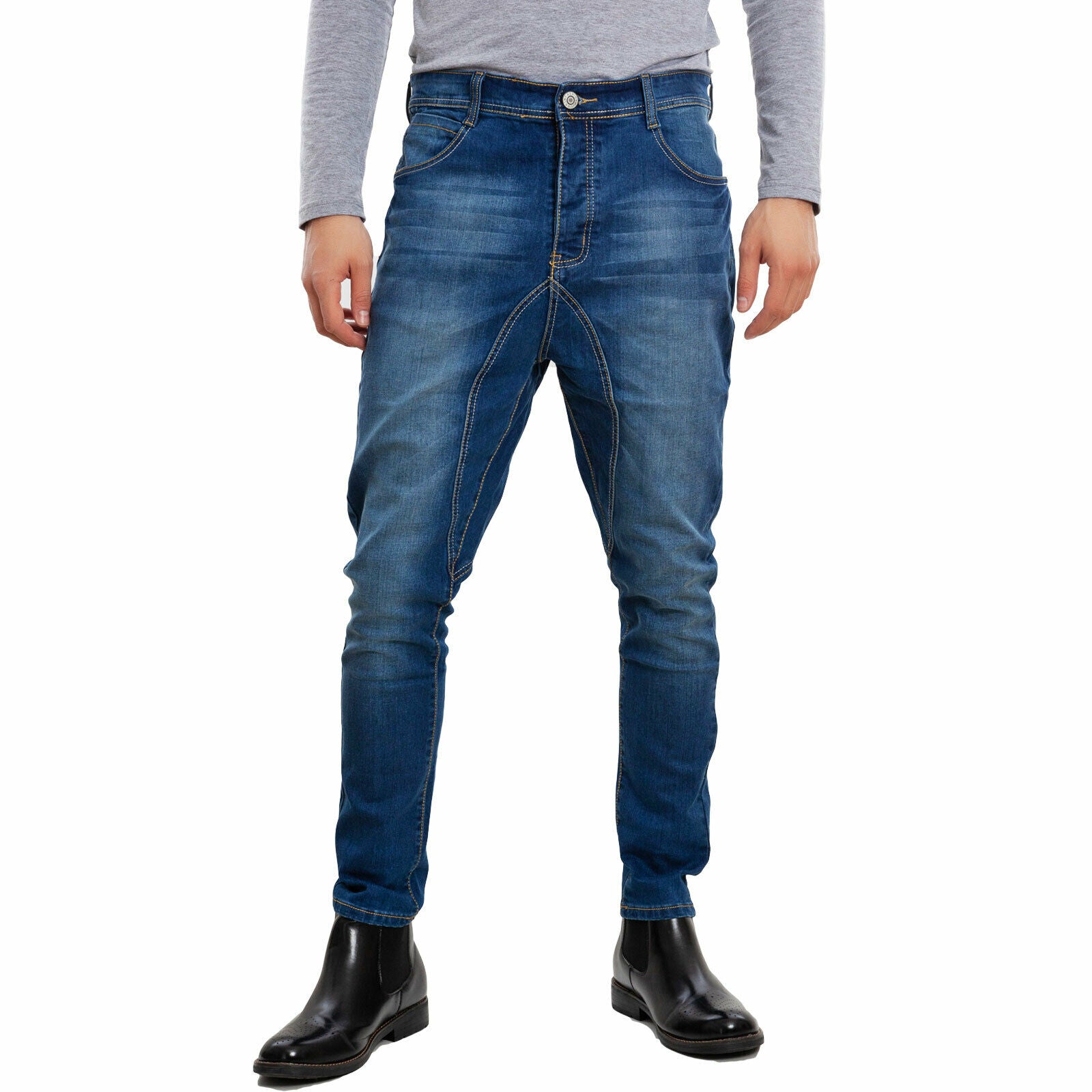 Jeans strappati uomo cavallo basso hotsell